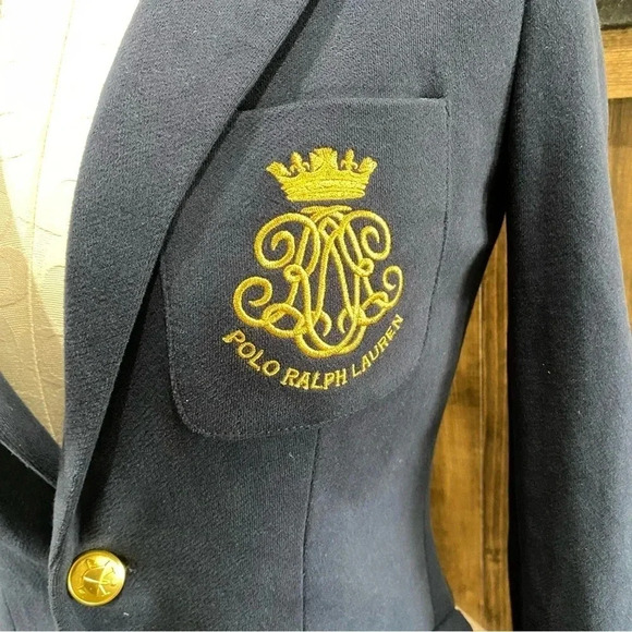 Polo by Ralph Lauren Blue Blazer with Gold Accents - Picture 4 of 7